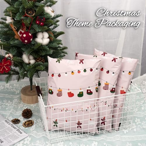 Christmas Poly Mailers 10x13 Inch 25 Pcs, Christmas Lights Printed - color: Christmas Lights, size: 10x13 Inch 25Pcs