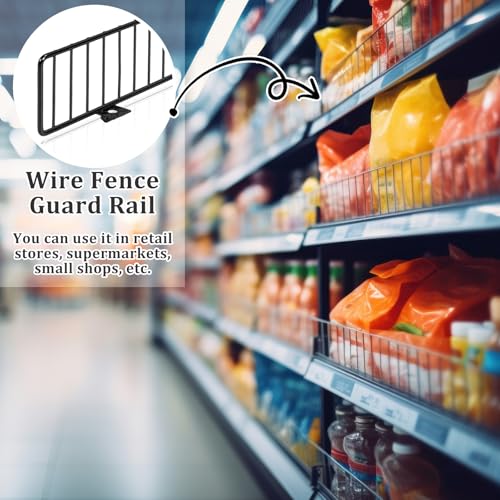 Yaocom 10 Pcs Gondola Shelf Fence 36x3'' Retail Front Wire Guard, Black - color: Black, size: 36" x 3"