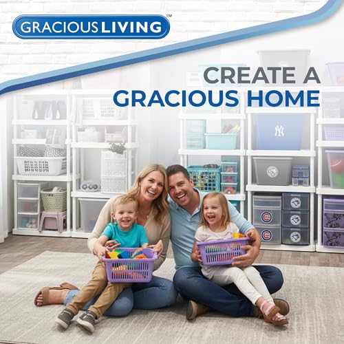 Gracious Living Recycling Bin Container, Plastic Trash Can, 17 Gallon - size: 1 Pack