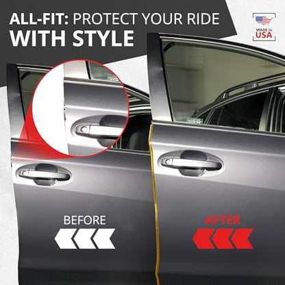 All-Fit Automotive Car Door Edge Protector Made in the USA (10 Ft - Gold) - color: Gold
