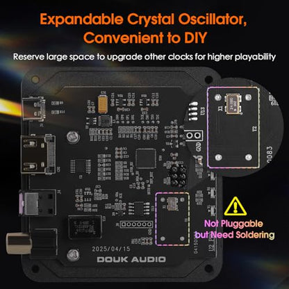 Douk Audio USB to Optical Adapter: XMOS XU316 Digital Interface | DDC Reclocker with Opt/Coax/HDMI I2S Output for Digital to Analog Converter/DAC / PS5 / Switch (U2PRO)