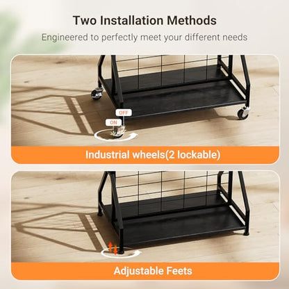 ELYKEN Foldable Grid Wall Panels, 5.7 x 2 FT Movable Gridwall Display Rack - color: Black, size: 2'w-1 pack