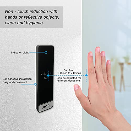 WiFi Smart, Wireless and Touchless Sensor Switches for Automatic Doors, Wave to Open Buttons for Entry System
