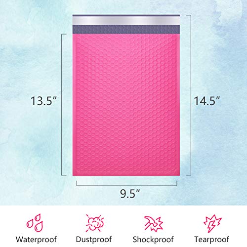 UCGOU Bubble Mailers 9.5x14.5" 25 Pack Usable Size 9.5x13.5" Hot Pink #4 - color: Hot Pink, size: 9.5x14.5" 25PC