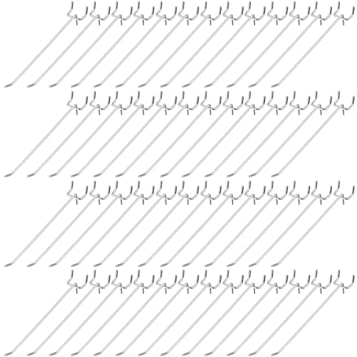 Shimeyao 100 Pcs Peg Board Hooks Stainless Steel Pegs,8 Inch,Silver - color: Silver, size: 8 Inch