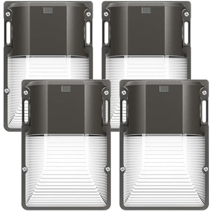 CINOTON 30W LED Wall Pack Light, 5000K 3600LM, Dusk to Dawn Sensor, 4 Pack - size: 4 Pack