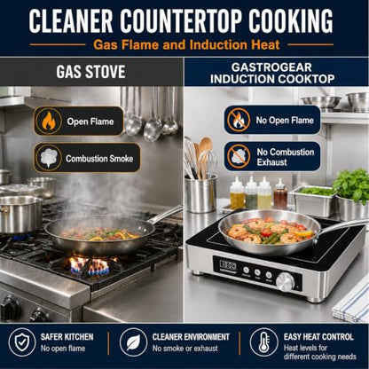 Commercial Induction Cooktop, 1800W 120V Countertop Burner - size: 1800W/120 V induction cooktop