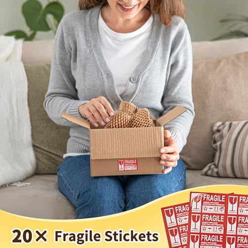 JARLINK Honeycomb Packing Paper, 12" x 200' Packing Wrap Roll for Packing - size: 12"x 200'