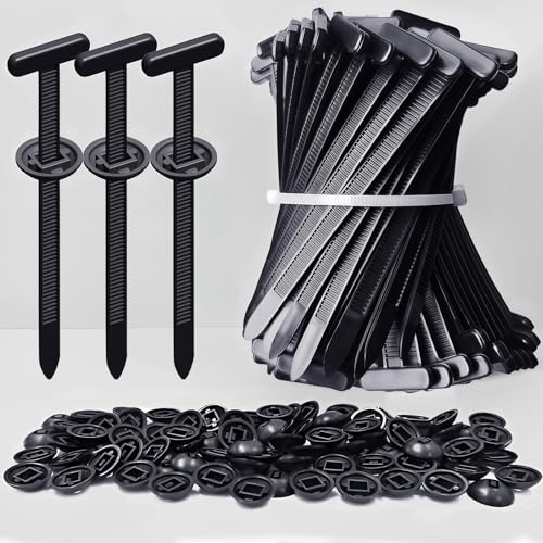 Upgrade Cable Tie Buckle Nylon Universal Heavy Duty Self Lock, Car Zipper Clip, Super Durable Button Zipper Retainer for Car Repair Office, Workshop and Shelves (50Pcs) - color: 50Pcs