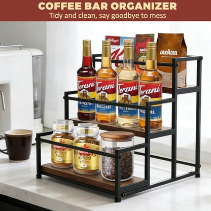 Coffee Syrup Rack Organizer, 3-Tier - color: 3-Tier