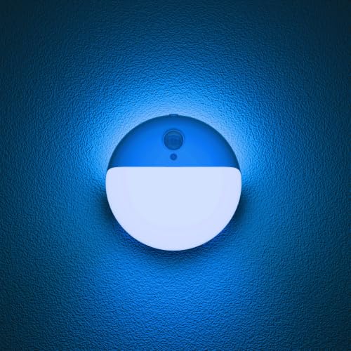YUNLEX Toilet Night Light Motion Activated, Dim Light Battery Operated - color: Azure