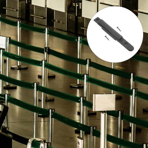 GARVALON 5 Pack Retractable Barrier Belt Receiver Rope Safety Barriers Receiver for Crowd Control Stanchions with Retractable Belts Accessory Easy Install with Screws 3.93 X 1.96 X 0.39 in