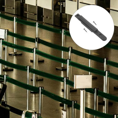 GARVALON 5 Pack Retractable Barrier Belt Receiver Rope Safety Barriers Receiver for Crowd Control Stanchions with Retractable Belts Accessory Easy Install with Screws 3.93 X 1.96 X 0.39 in