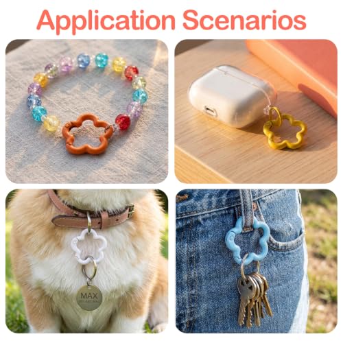 HINZIC Metal Spring O Rings, Round Colorful Keychain Snap Clip - color: Multicolor 11pcs
