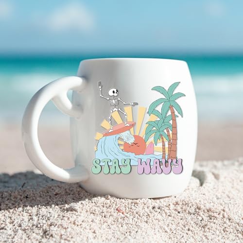 UV DTF Cup Wrap - 20 Sheets Retro Summer UV DTF Cup Wraps for 16 OZ Glass Mugs, Hawaiian Aloha Beach Bow UVDTF Decals, Sun Flower Rub on Transfer Stickers for DIY Crafts - style: Summer