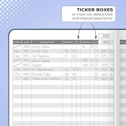 Clever Fox Check Register Book, Checkbook Ledger, 5.8x8.3 Dark Blue - color: Dark Blue, size: A5 (5.8'' x 8.3'')