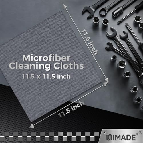 UNIMADE Microfiber Cleaning Cloth, 400 Pack Microfiber Towels for Cars - color: Grey, size: 400pk