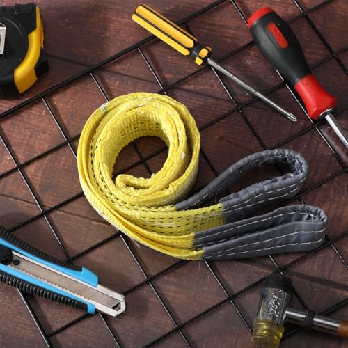 4 Pcs Lift Sling Straps, Yellow, 2'' X 4',8900lb - color: Yellow, size: 2'' X 4',8900lb