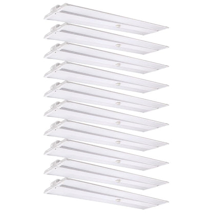 320W Linear LED High Bay Light with PIR Motion Sensor – 41300 Lumens, 5000K Daylight, 1000W Metal Halide Equivalent, UL Damp Rated, 120–277V, Suspended Mount, Warehouse & Industrial Lighting (10 Pack) - color: 10 Pack, size: 320W