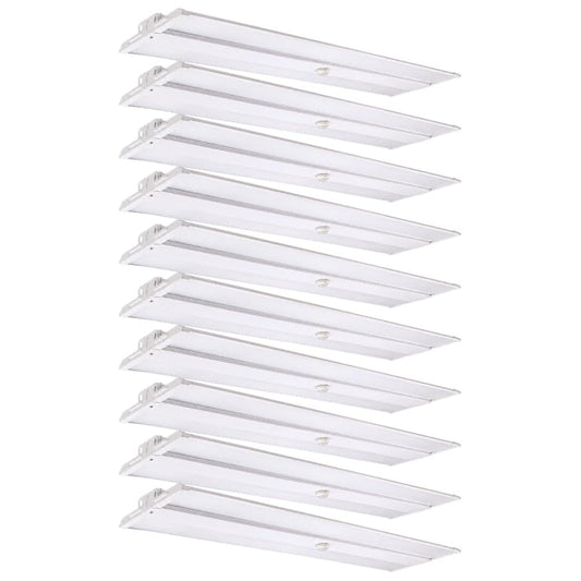 320W Linear LED High Bay Light with PIR Motion Sensor – 41300 Lumens, 5000K Daylight, 1000W Metal Halide Equivalent, UL Damp Rated, 120–277V, Suspended Mount, Warehouse & Industrial Lighting (10 Pack) - color: 10 Pack, size: 320W