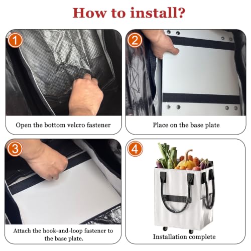 Reusable Grocery Bag on Wheel, Foldable Shopping Cart with Wheels, Can Carry up to 67 Pounds, Suitable for Groceries, Laundry, Camping and Moving. (Silver - Small) - color: Silver - Small