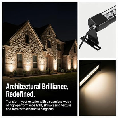 2 PCS 40Inch Wall Washer Light Bar, 120V Plug in 72W IP67 4000K High Bright - color: 4000K Natural White-2pack