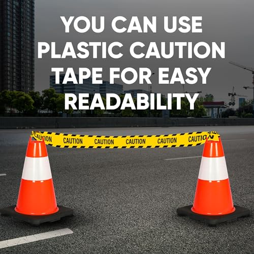 Pyle 12" PVC Traffic Cones, 12-PackSafety Cones for Parking, Construction & Roadwork, High-Visibility Orange, Durable, Stackable Design, Heavy-Duty Base for Stability in All Weather