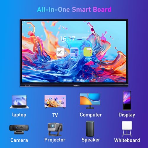 75‘’ Smart Board, 4K UHD Interactive Whiteboard for Office - size: 32"W x 68"H