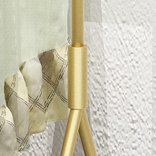 HOMEKAYT Gold Clothing Rack, Rolling Clothes Rack -59’’L - color: on wheels