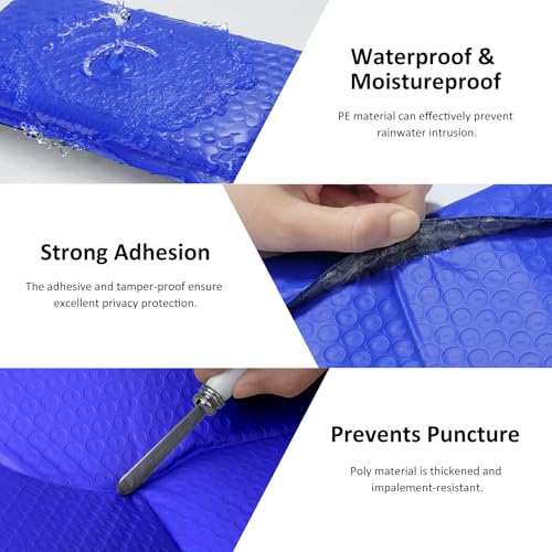 Famagic Bubble Mailers 4x8 Inches 100pc Dark Blue Usable 4x7 Self Seal Adhesive Small Business Supplies Padded Envelopes - color: Dark Blue, size: 4x8 Inches 100pcs