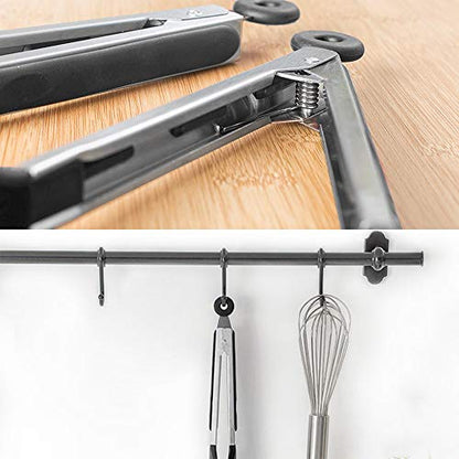 2 Pack Stainless Steel Silicone Cooking & Serving Tongs, 7 & 9 Inch - color: Black, size: 7 & 9 inch