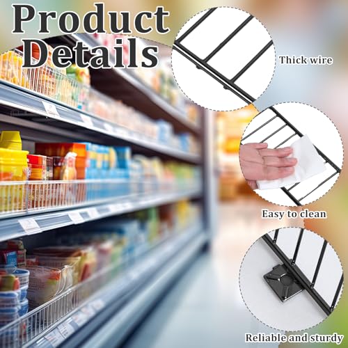 Yaocom 10 Pcs Gondola Shelf Fence 36x3'' Retail Front Wire Guard, Black - color: Black, size: 36" x 3"