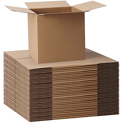 CRUGLA 40 Packs Shipping Boxes 6x6x6, Corrugated Cardboard Brown Mailing Box Bulk for Packing - size: 6x6x6 Inch