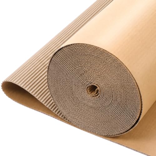 MotiMind Corrugated Cardboard Roll, 24 x 600 Inch Single Face Cushioned - color: Brown, size: 24 x 600 Inches