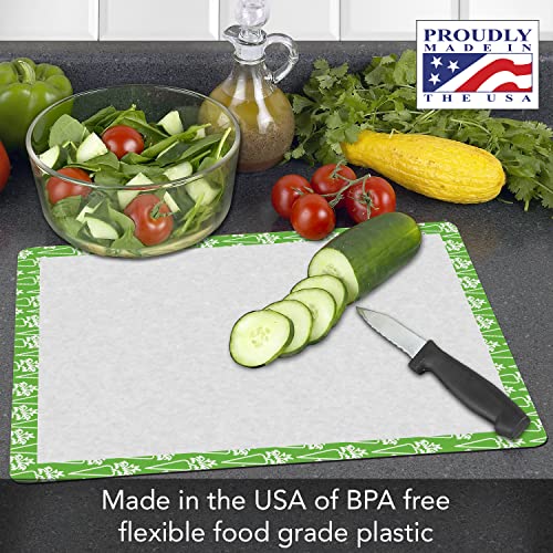 Cut N' Funnel Patterned Border Cutting Board Mats 4 Pack