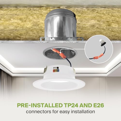 ASD 1 Pack 4 Inch Retrofit LED Recessed Light, 5CCT Wafer Lights - color: White, size: 1 Pack