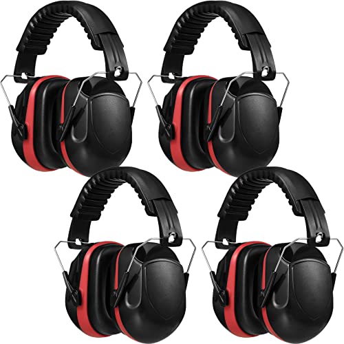 Yunsailing 4 Pack Ear Muffs for Noise Reduction - color: Red