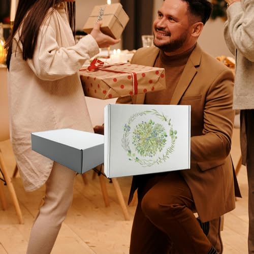 12x9x3 Inch White Shipping Box 20 Pack,Craft Gift Box,Mailing,Packaging - size: 12''x9''x3''