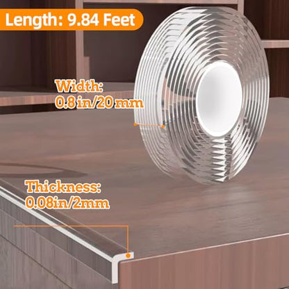 CHENYA Corner Protectors Baby Proofing,9.84 FT Clear Edge Protector Strip - size: 0.8in x 9.84FT