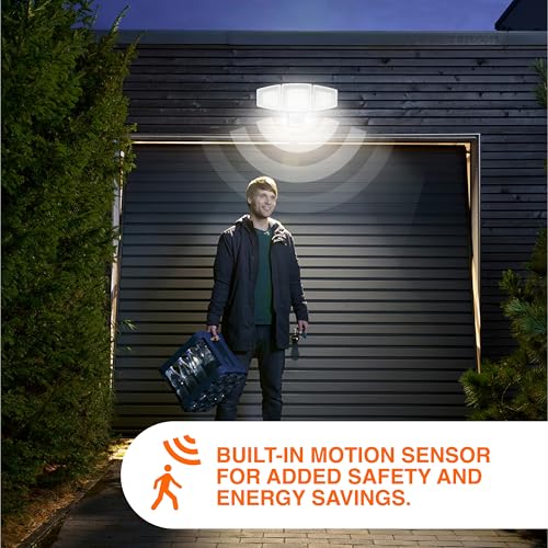 Sylvania Motion Sensor Solar Security Light, Solar Panel, 1800 LMS, Wet Rated, Batteries Included, 5000K, Daylight - 1 Pack (67700) - color: White, style: Solar + Motion Sensor
