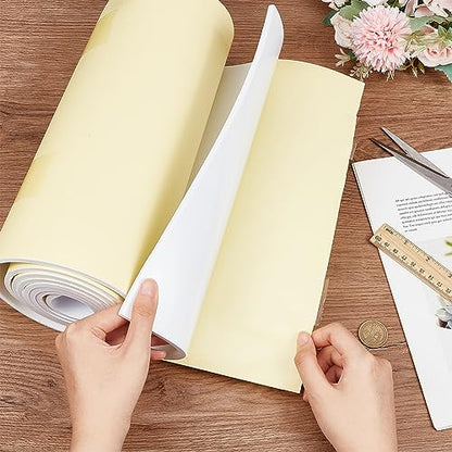 BENECREAT 78.7x12 inch White Self-Adhesive EVA Foam Roll, 5mm Thick Sticky Upholstery Foam Sheets for Scrapbooking Crafts, Cosplay Model, Cushion Furniture, Gap Filling, Packing - color: White, size: 5mm Thick