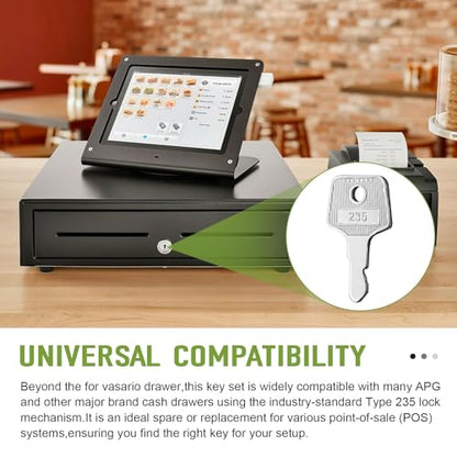 Cash Drawer VPK-8K-235 Key Replacement for Vasario & APG Cash Drawers(2Key)