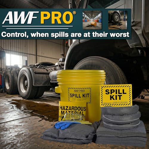 AWF PRO 20 Gallon Universal Spill Kit, 59 Pieces - size: Universal Spill Kit