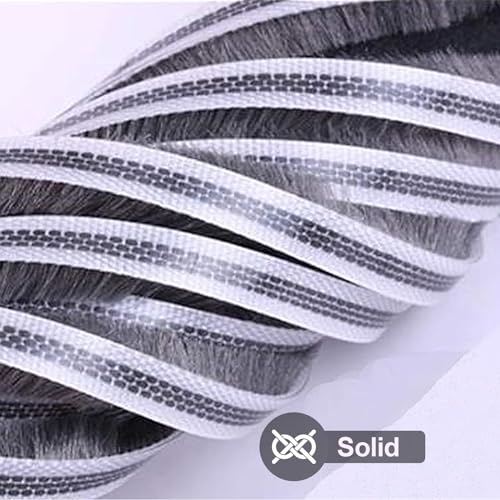 16 Ft (5m) 196 Inch Sliding sash Windows Doors Tape Pile Draught excluder Brush Seal Strip weatherstrip 7mm x 6mm (7/24 1/4 Inch, Gray) - size: 7mm * 6mm