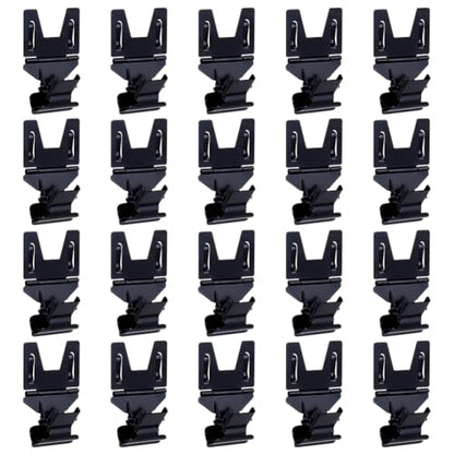 MAYJOYDIY 20 Pcs Black Pop Clip Sign Stand Holders Iron Sign Clips - color: Black