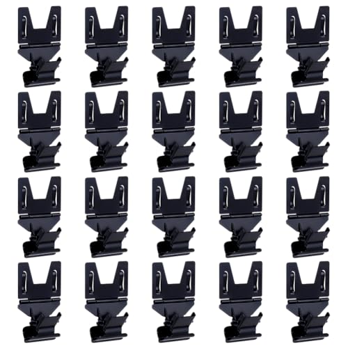 MAYJOYDIY 20 Pcs Black Pop Clip Sign Stand Holders Iron Sign Clips - color: Black