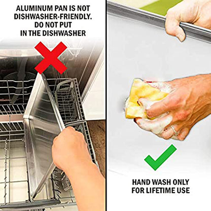 KITCHENATICS Half Sheet Baking Pan Aluminum Nonstick Oven Safe Set of 2 - size: 13.1" x 17.9" Half Sheet Pans - 2 PCS