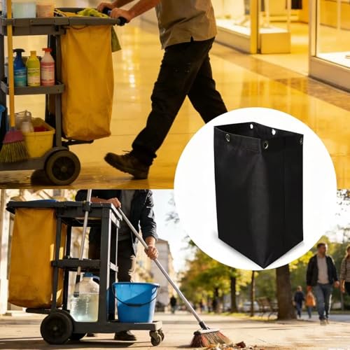 Replacement Janitorial Cart Bag,High Capacity Waterproof Thickened Cart Bag