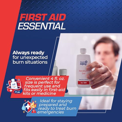 Dynarex XeroBurn Burn Gel with 2% Lidocaine - First Aid Essential for Minor Burns, Sunburns, and Insect Bites - 4 fl. oz. Bottles - 24 per Case