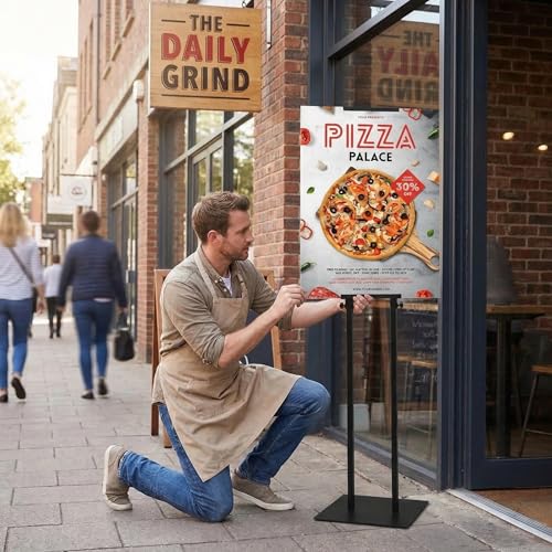 USCNC 1 Pack Floor Poster Board Stand, Double-Sided for Board & Foam Sign - size: 1 Pack Poster Stand